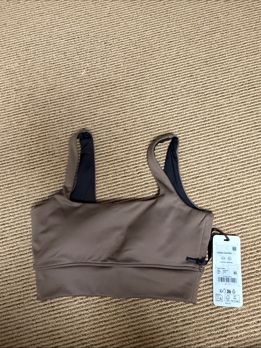 Varley assure Cori bra coffee quartz